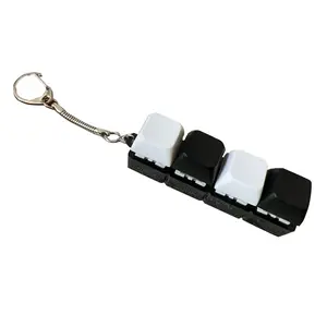 Finger Clicker Toy, LED Keyboard Keychain, Aesthetic Keychain, Keychain for Bags, Edc Stress Relief Tool, Fun Pendant for Boys and Girls, Christmas and New Year Gift, Kids Toy