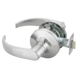 Yale PB5401LN626 2.75 in. Backset Commercial Passage Pacific Beach Lever Grade 1 Cylindrical Lock, Satin Chrome