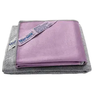 Norwex EnviroCloth Duo, Norwex Basic Package, Pack 2 Items, Purple/Gray Color, Microfiber - Glass Window Cleaning Cloth and Household Enviro Dusting Cloth