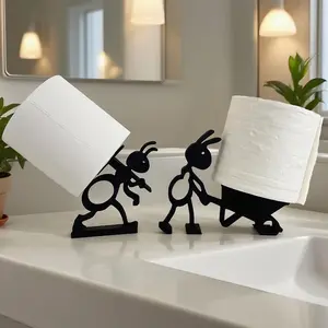 2pcs Ant Shaped Toilet Paper Holder Set, Bathroom Roll Dispenser & Storage Rack, Cute Decorative Accessory for Home Bathrooms, Bathroom Decorations, Paper Towel Holder