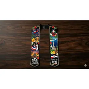 Personalize Dominican Republic Flag Sash Class Of 2026, Custom Grad Stole, Dominican Pride Gift, Stole with Name and School Name