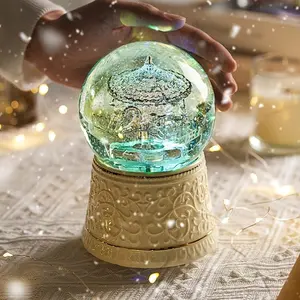 Rotating Horse Crystal Ball Decorative Music Box, Snowfall Glowing Eight-Tune Musical Box, Best Friend Birthday Graduation Gift