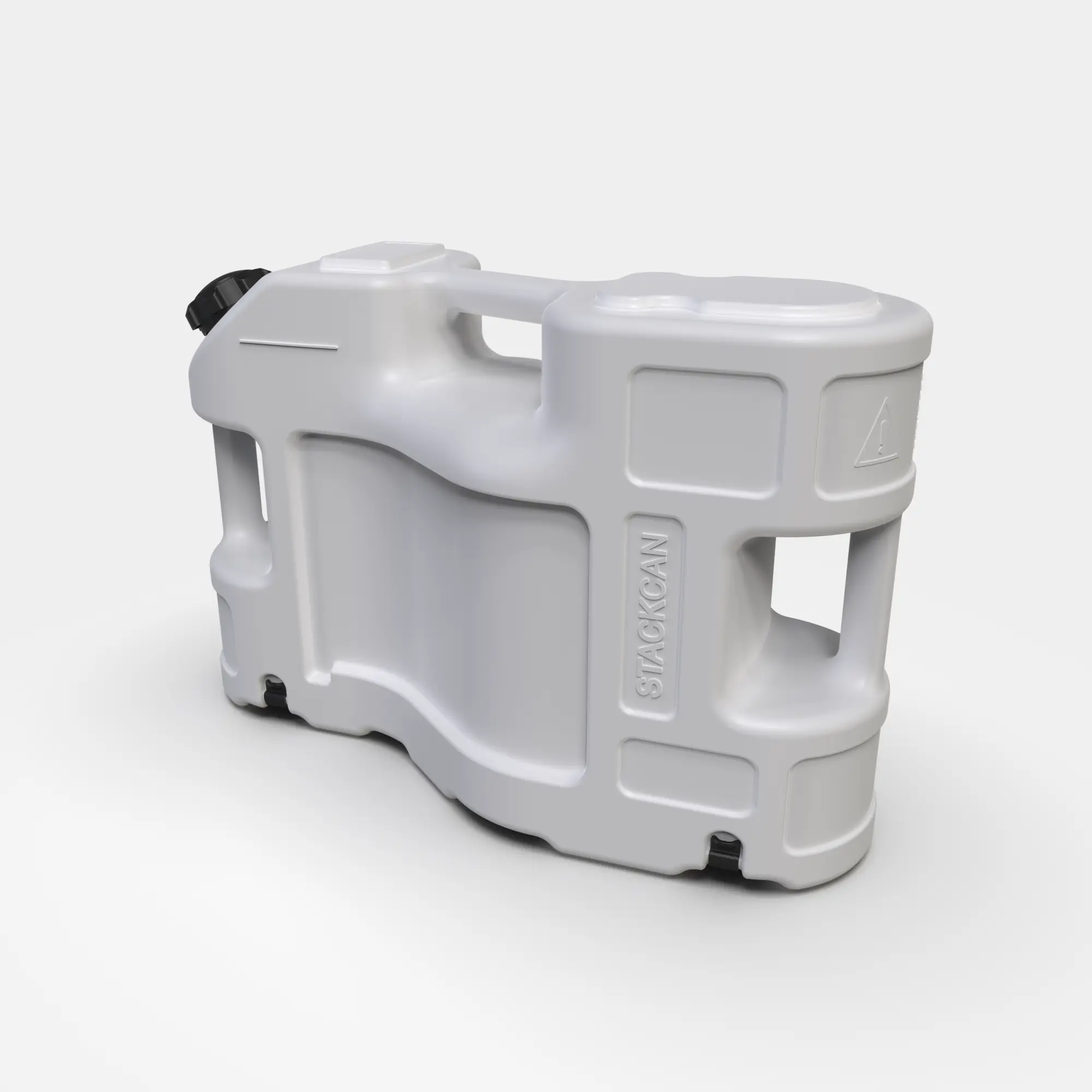 STACKCAN Multipurpose 5-Gallon Interlocking Container  Vertical & Horizontal Stacking Unlocks 60% More Space for RVs & Van Lifers