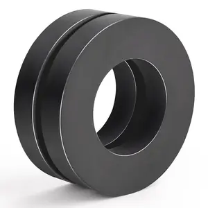 TRYMAG Ferrite Big Ring Magnet, Round Ceramic Magnets with Hole, OD2.36 x ID1.26 x 10mm, Large Magnets Heavy Duty for DIY, Science Projects Industria-Pack of 2