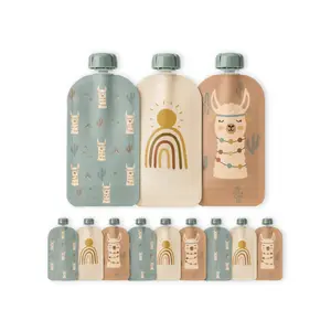 Reusable Food Pouches (Llama) - Set of 12