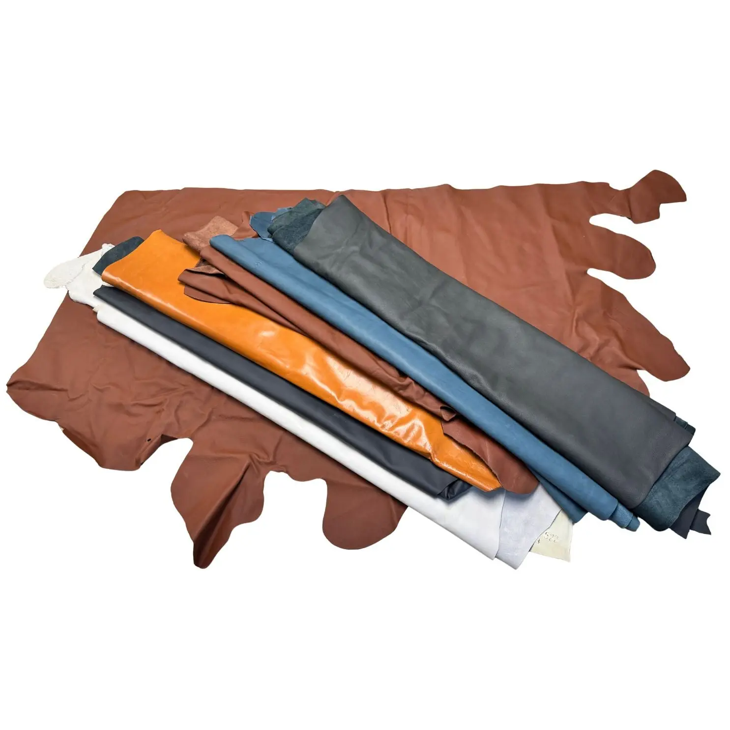 80 ft² Upholstery Leather Bundle - 2-4 oz Value Priced Leather Sides Bundle