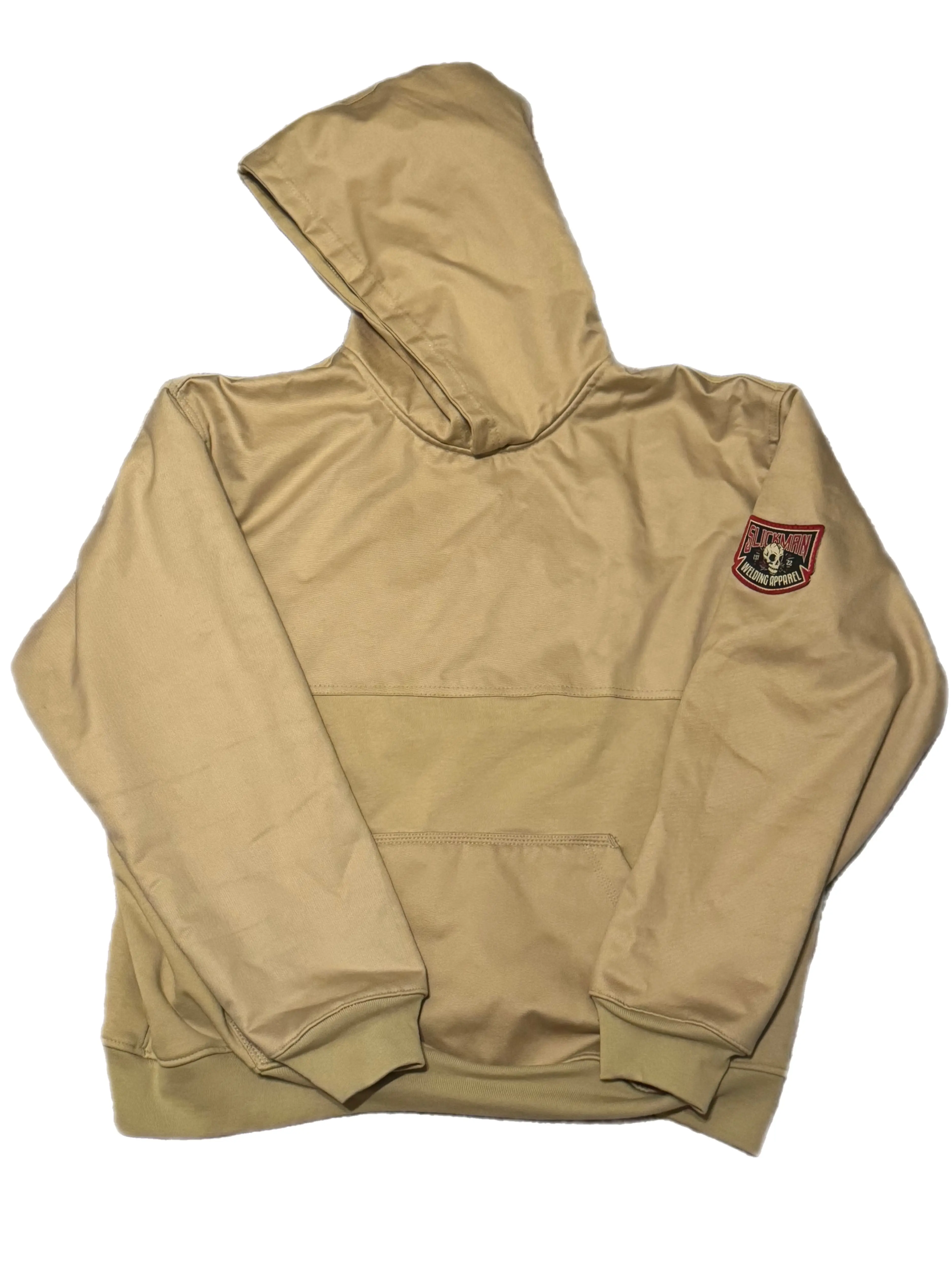 Slickman Khaki Welding Hoodie With Dual Layers on Arms and Chest