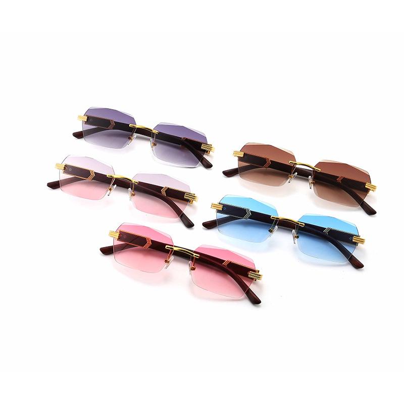 Frameless Cut-Edge Gradient Marine Eye Protection Sunglasses