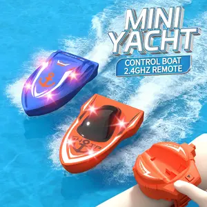 2.4g Remote Control Boat for Boys & Girls, Rc Boat, One-Touch Launch Water Shut Off, Indoor Outdoor Play, Holiday Gift, Requires Aa Battery