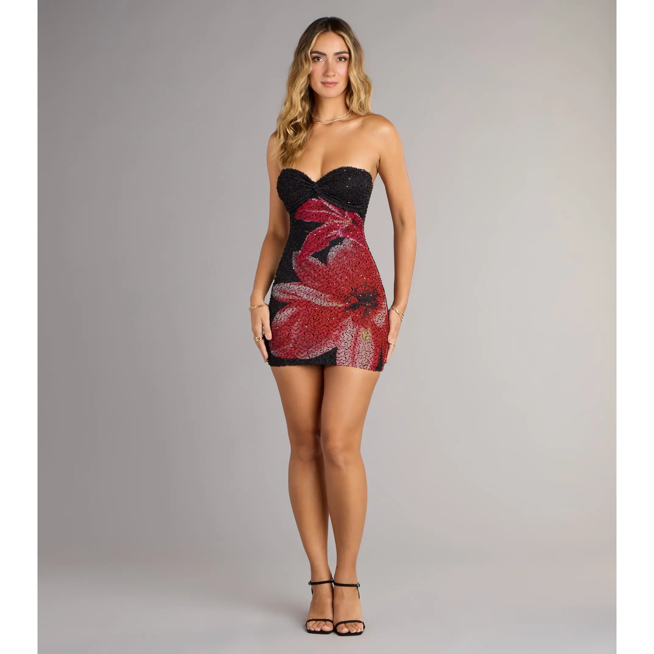 Alora Sequin Beaded Floral Mini Dress - TikTok Shop Alora Sequin Beaded Floral Mini Dress - TikTok Shop