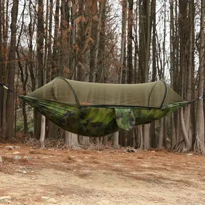 Outdoor Lightweight Portable Camping Mosquito Net Hammock, Hanging Bed for Yard Park Leisure, Anti-Mosquito Mesh Swing Chair