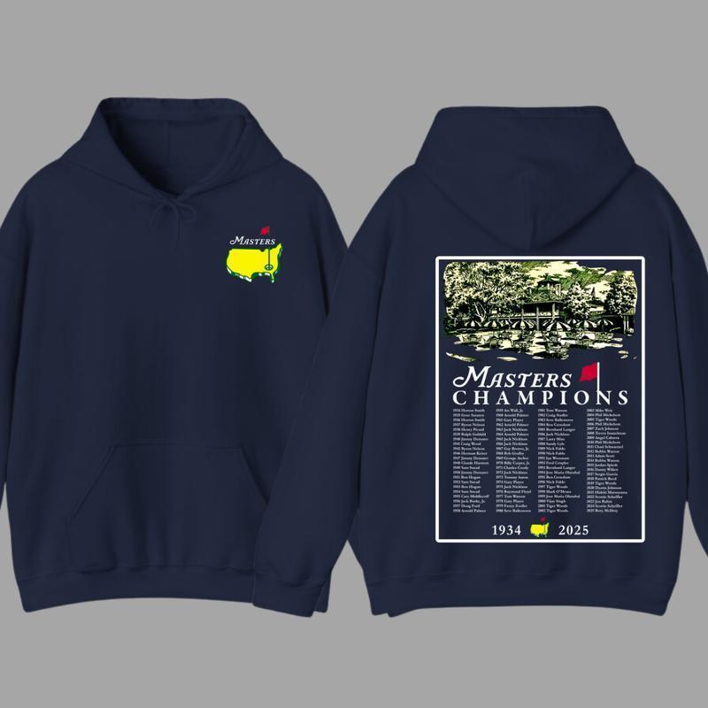 2025 Masters Tournament Augusta 91 Years Hoodie Golf Tournament The Masters Golf Cup 2 Sided Hoodie Golf Gifts For Men Breathable Sweatshirts Tops Cotton Unisex Fashionable Casual Daily Wear Eco Friendly Hot Stamping