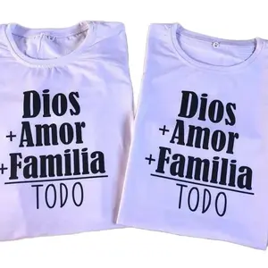 Camisetas Inspiradas al Amor y la Amistad Dios Amor Familia Todo Diseño Único para Regalo