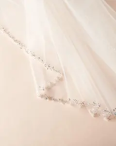 Rose Gold Beaded Wedding Veil