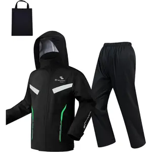 Rainproof Rain Suit for Men Golf Rain Gear Jacket and Pant Lightweight Breathable Hooded Raincoat