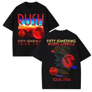 Rush Tour 2026 T-Shirt, Retro Rock Music Graphic Tee