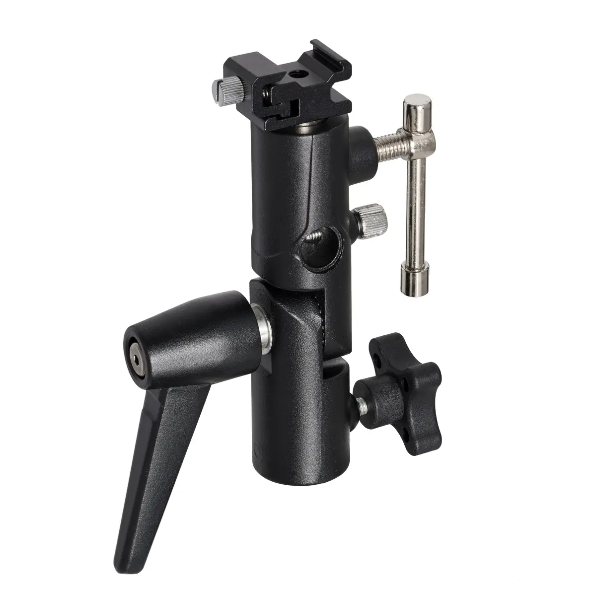 Flashpoint Swivel Umbrella Holder with Cold Shoe, Camera Accessory with Handle and Stand for Photography Gear, Accessories