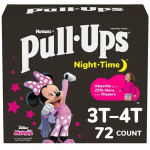 Pull-Ups Girls' Night-Time Training Pants - 3T-4T - 72ct