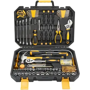 159 Piece Tool Set, Tool Box Kit  Mechanic and Car, General Household Home Tool Kit, Basic Tool Kit  Home Auto Repair, with Storage Case
