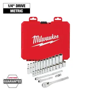 Milwaukee 48-22-9504 1/4" Drive 28pc Ratchet & Socket Set - Metric