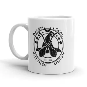 Salem Local Witches Union Coffee Mug Funny Halloween Ceramic Cup - 11oz Funny Coffee Mugs Ceramic Printed Drinkware Cup