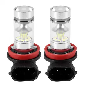 2X H8 H11 H16 6000K White 100W High Power LED Fog Light Driving Bulb DRL