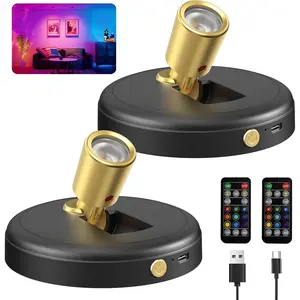 Spot Lights Indoor RGB Spotlight: Rechargeable Color Changing  Uplights Indoor -  Tree Artwork Model Picture Display Accent Lighting for  Decor Homeowners