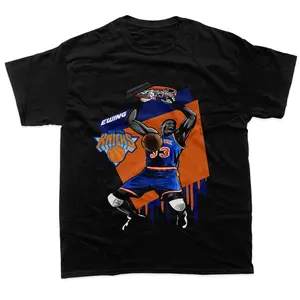 PATRICK EWING (Art1)-Black T-shirt