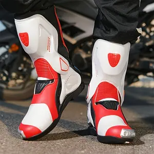 Boots MenMen'S Motorcycle Riding Boots JK-D3113, Geometric Pattern, Microfiber Synthetic Upper, Fabric Inner, Rubber Sole, Zipper Closure, Short Boots For All Seasons, Warm Windproof, Size 39-47(Shoe Bags)