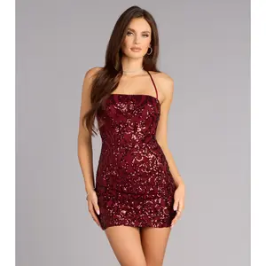 Shimmer Mist Sequin Mini Dress