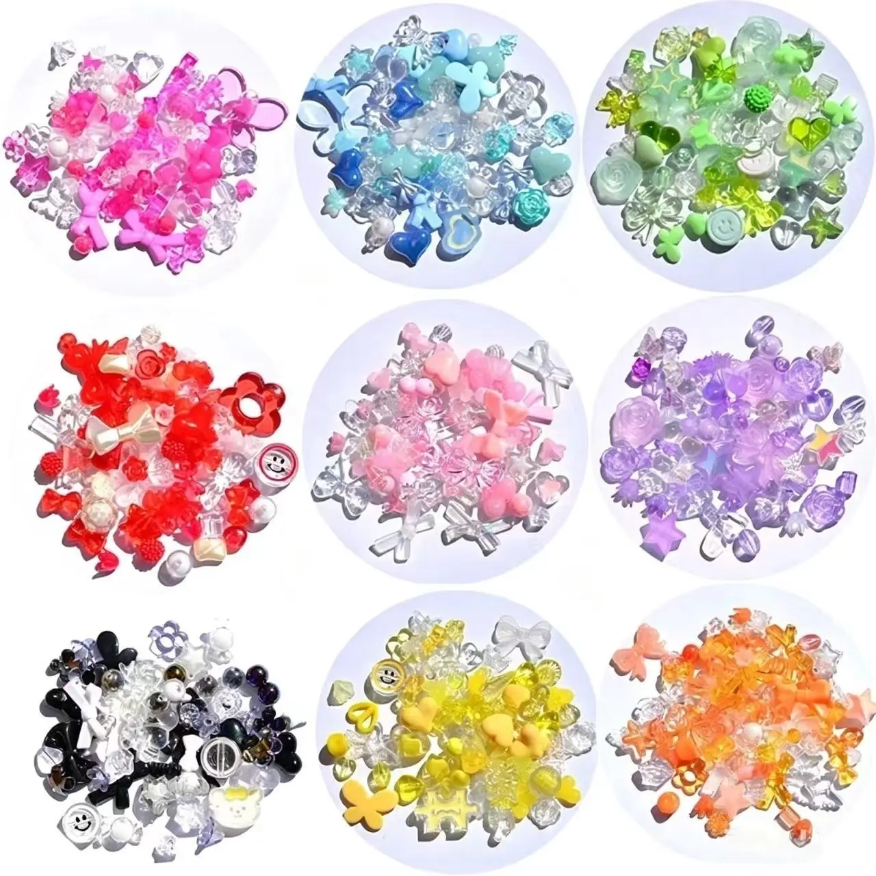 #US SALE Acrylic Beads Mix Diy Beading Accessories