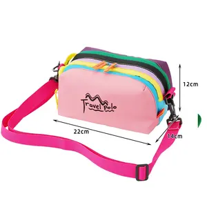 Portable large-capacity storage bag in dopamine colors