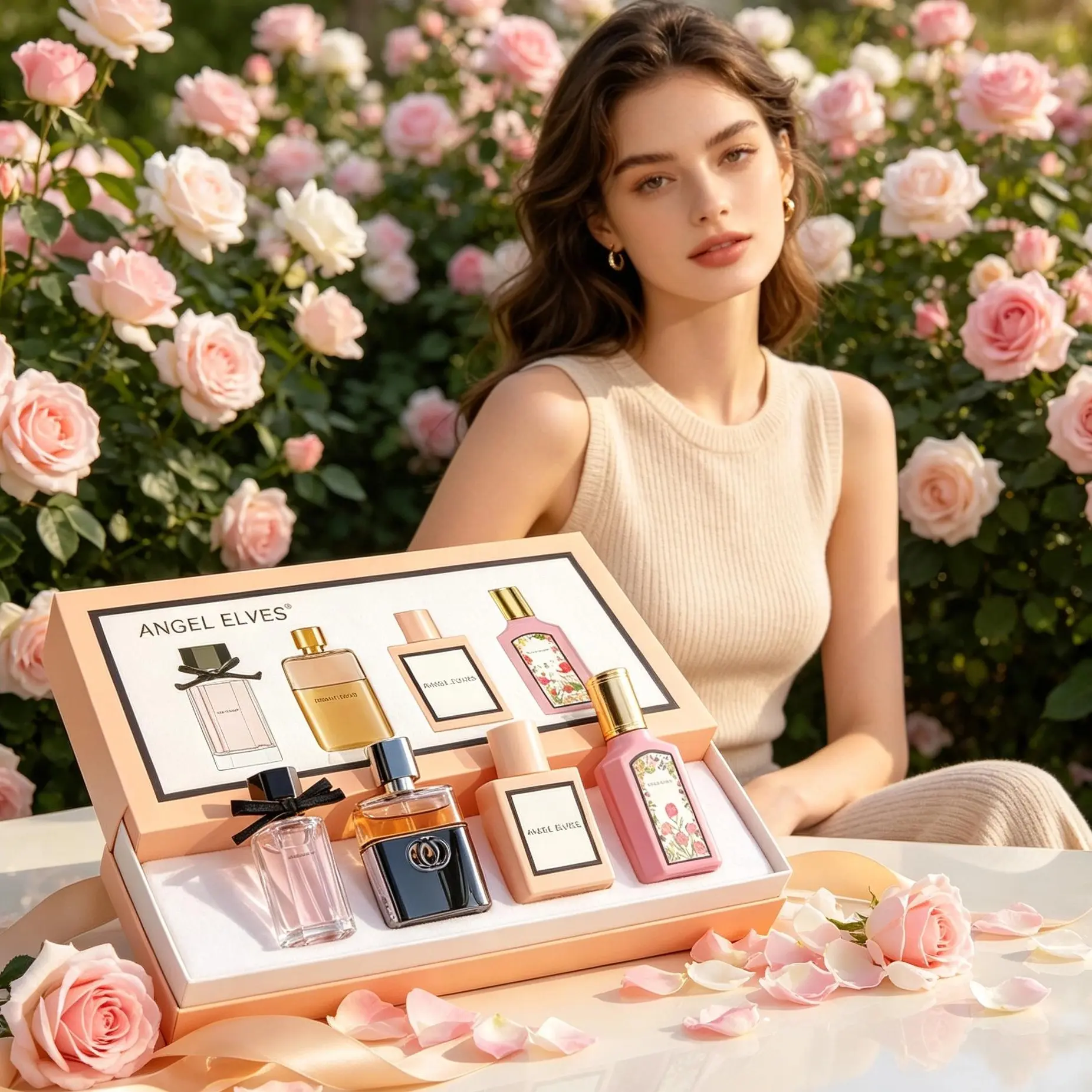 Women's Perfume Gift Set,  a curated 4-bottle perfume gift pack with assorted portable sizes. , bright floral fruity aroma lingers up to 72 hours on skin. Sophisticated  gift packaging makes it a standout pick for birthday surprises, holiday gifting
