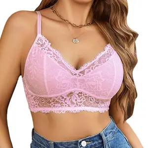 Avidlove Bralettes for Women Lace Camisole Y2K Tank Top Unpadded Wireless Double-Layered Lingerie