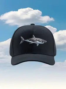 Unisex Baseball Cap Fierce Shark Print with Open Mouth Sharp Teeth Breathable Adjustable Hat for Men Women Perfect for Streetwear Sports Casual Outfits Trendy Comfortable