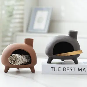 Ceramic Sage Burning Tray Holder & Ceramic Incense Stick Holder Air Purifier Diffuser Aromatherapy Scented Oils Diffuser Oil Refill Fragrance