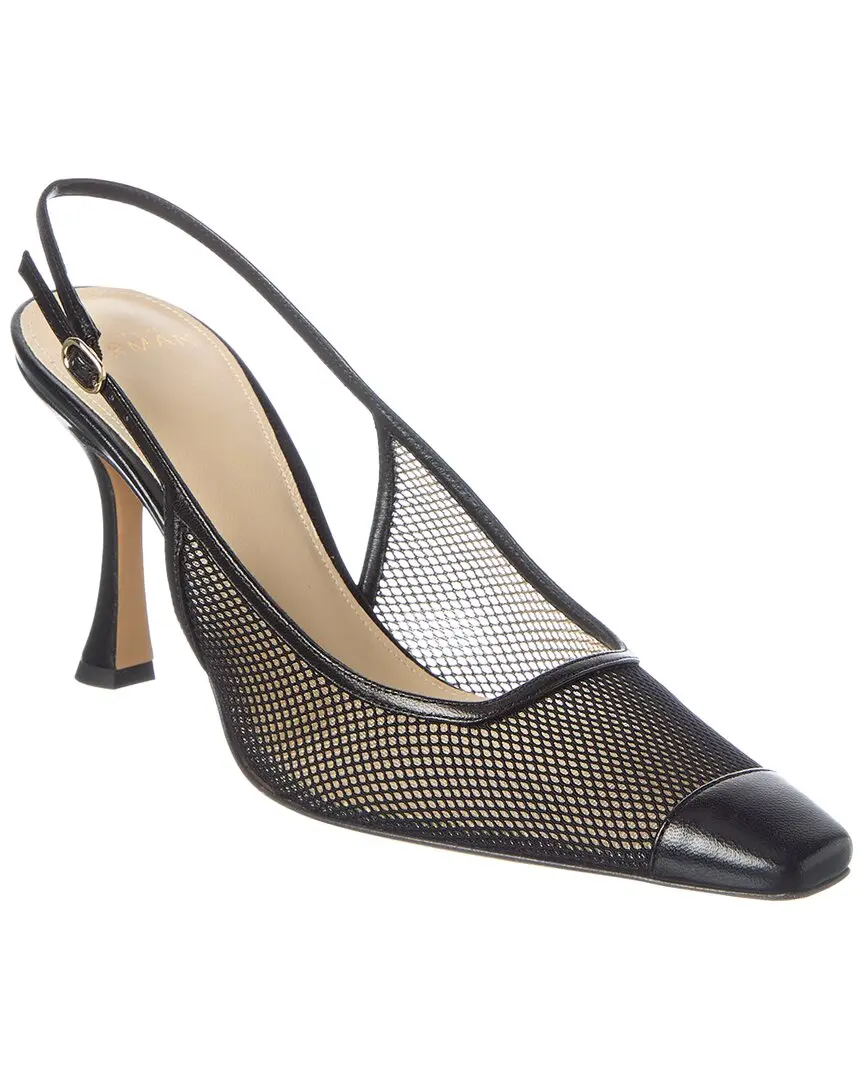 Alexandre Birman Olivia Mesh 85 Leather Pump