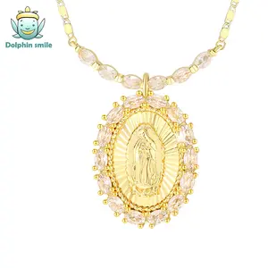Virgin Mary Necklace Women's Fashion Jewelry Religious Necklace