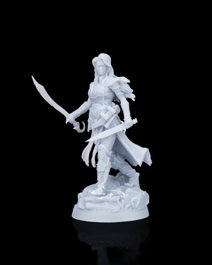 Draconic Cataclysm – Dorinthea, Master of Swords – Hero | Swordmaster Hero | Legendary Blade Warrior | Fantasy RPG Figure | DND Miniature | 3D Printed Tabletop Model