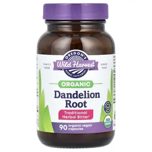 Oregon's Wild Harvest Organic Dandelion Root, 90 Organic Vegan Capsules (400 mg per Capsule)
