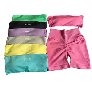 Dfyne Dynamic Impact Ignite Bra Gym Women's Sports Padded Crop Top Push-up Workout Clothes Back Cross Running Fitness Seamless Bras