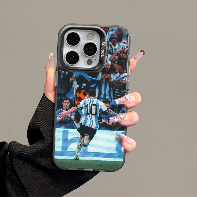 IPhone 17 Promax Messi Phone Case Anti Drop Protective Case Suitable For iphone 16 15 14 13 SAMSUNG S25 24 23 22 ULTRA Acrylic Football Phone Case