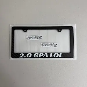 CARBON FIBER CAR ENTHUSIAST PLATE FRAMES