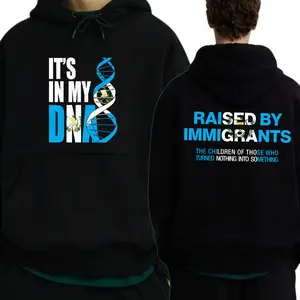 It’s In My DNA – Raised by Immigrants Hoodie | Guatemala American Flag Sweatshirt | Latino Heritage Pride T-Shirt | Cultural Identity Streetwear FEWQ