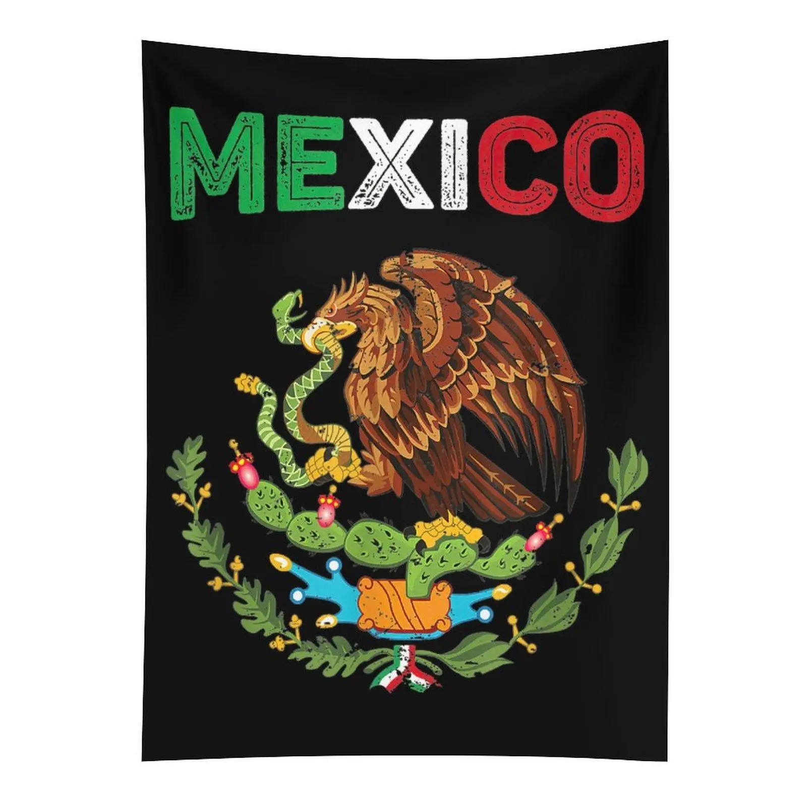 Vintage Mexico Flag Wall Tapestry, Patriotic Mexican Flag Wall Hanging, Aesthetic Bedroom Living Room Dorm Decor