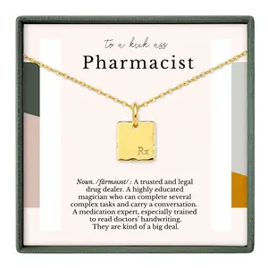 RX Charm Necklace – Pharmacist Gift for Her