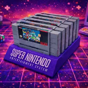 SuperSNES Cartridge Holder – 6 Game Display Stand