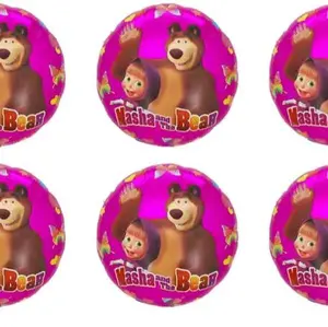 6 18in masha and the bear balloons