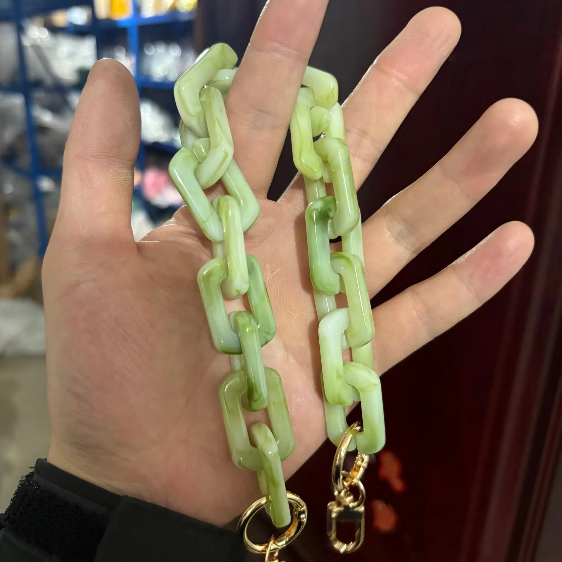 Jade green white