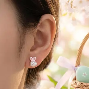 Adorable Easter Bunny Hook Earrings for Females, Cute Springtime Gift, Female